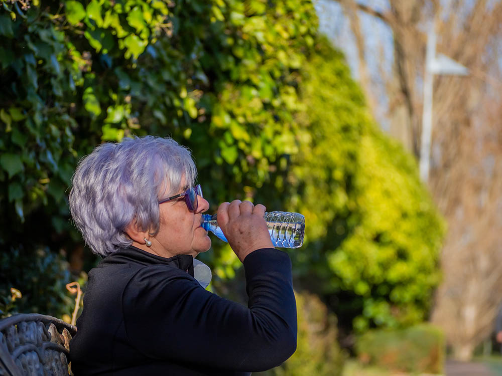 Woman Drinking Water Staying Hydrated